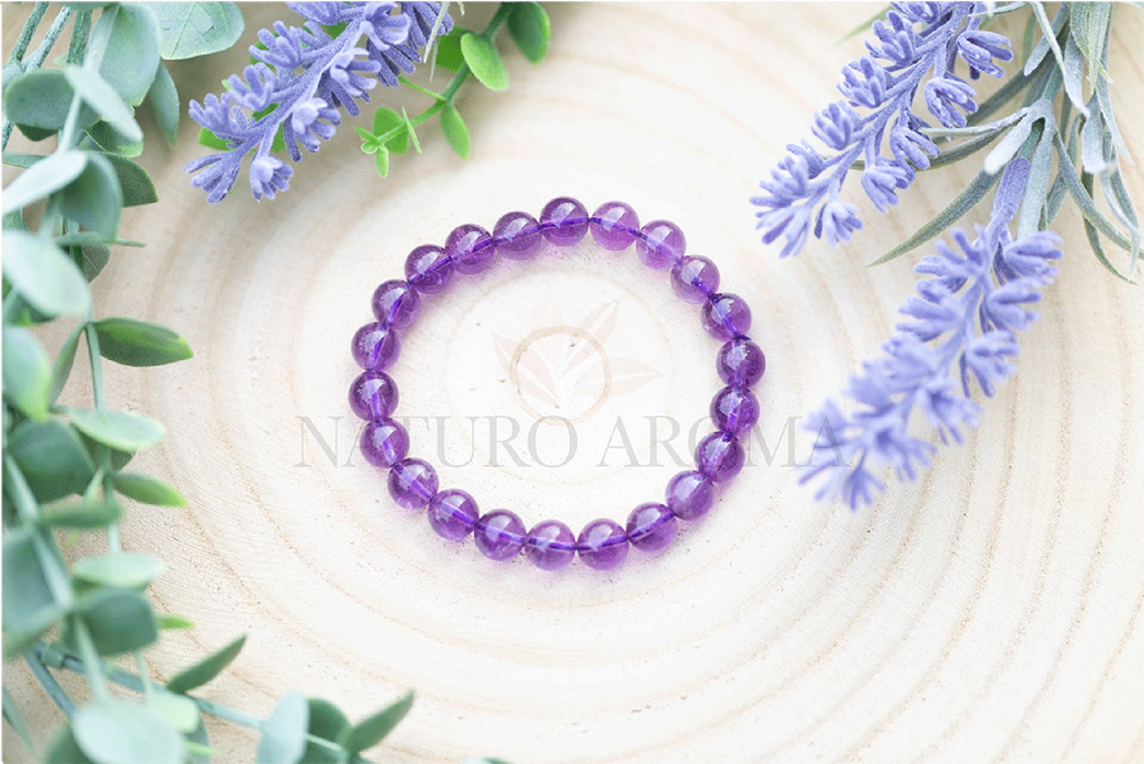 Bracelet Boule 08mm Améthyste Brésil