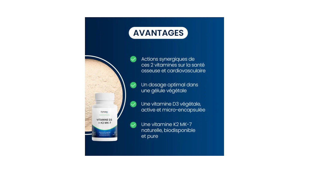 Vitamine D3 + K2 MK-7